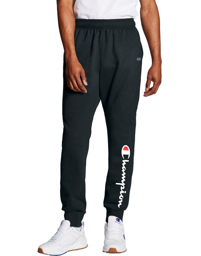 Jogger Champion Hombre - Powerblend Fleece Script Logo ( Negras ) 5692837-ME